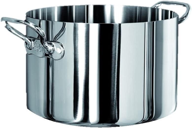 Agnelli 1907 Series 3-Ply Stainless Steel Casserole With Two Stainless Steel Handles, 15.3-Quart
