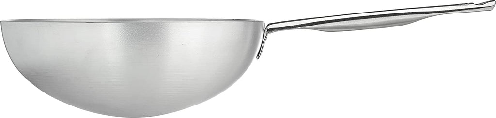 Agnelli Aluminum 5mm Flared Bottom Wok With Stainless Steel Handle, 11-Inches