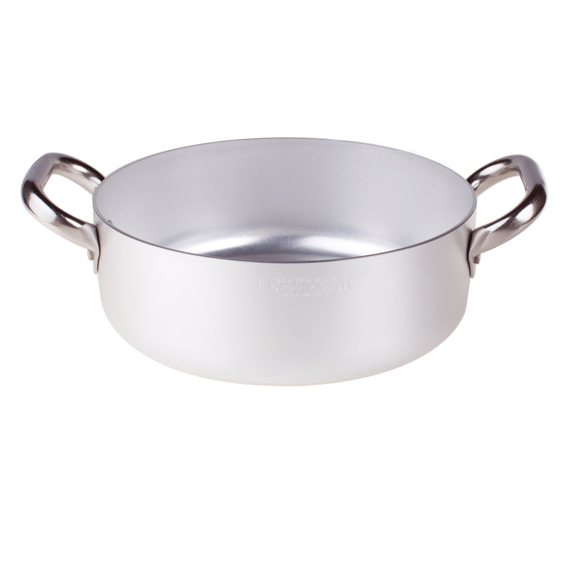 Agnelli Aluminum 3mm Casserole With Two Stainless Steel Handles, 27.8-Quart