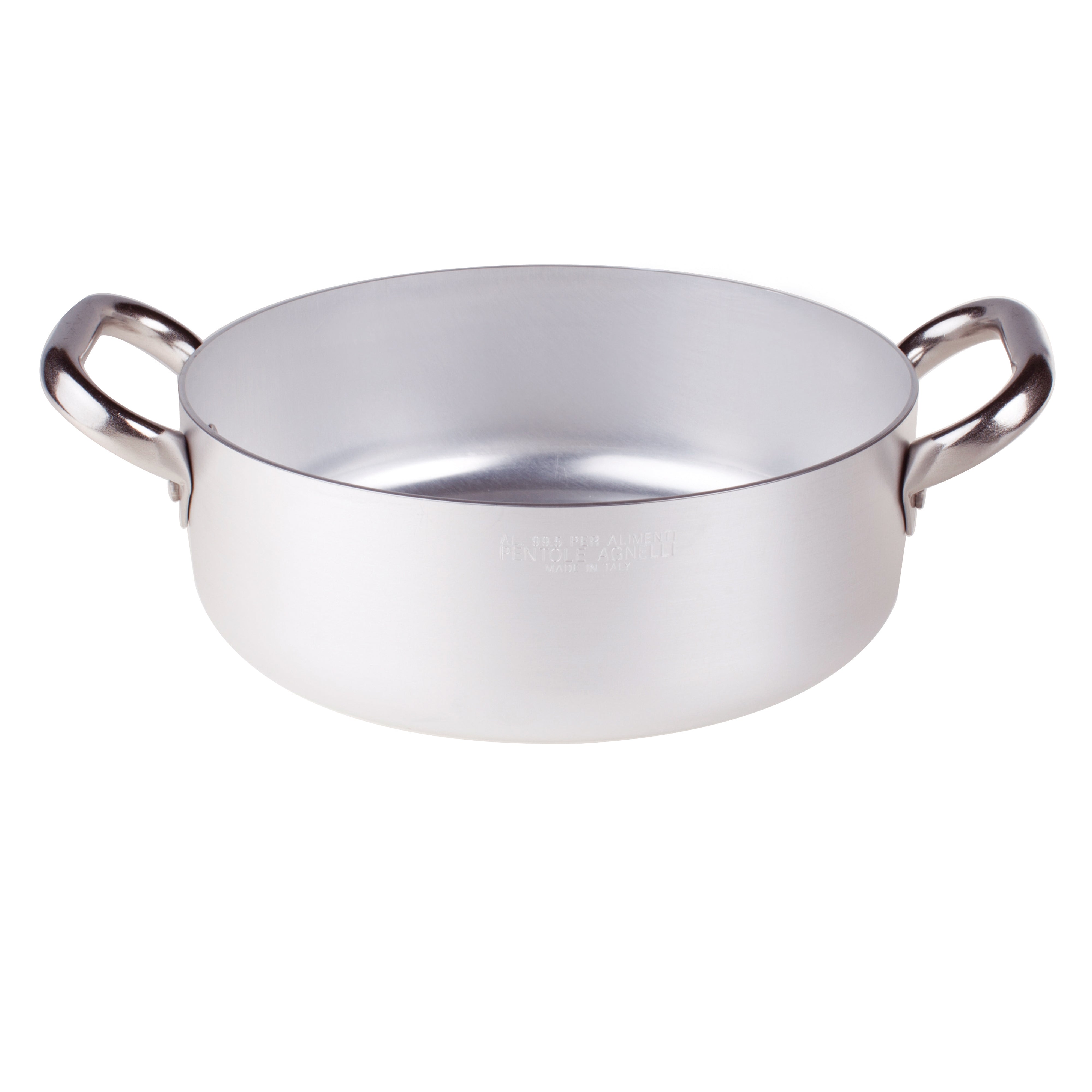 Agnelli Aluminum 3mm Casserole With Two Stainless Steel Handles