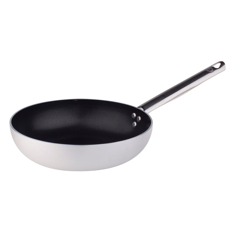 Agnelli Aluminum 3mm Nonstick Saute & Sauteuse Pan With Stainless Steel Handle, 7.8-Inches