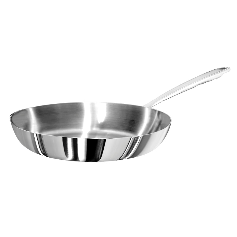 Agnelli 1907 Series 3-Ply Stainless Steel Fry Pan With Stainless Steel Handle, 9.4-Inches