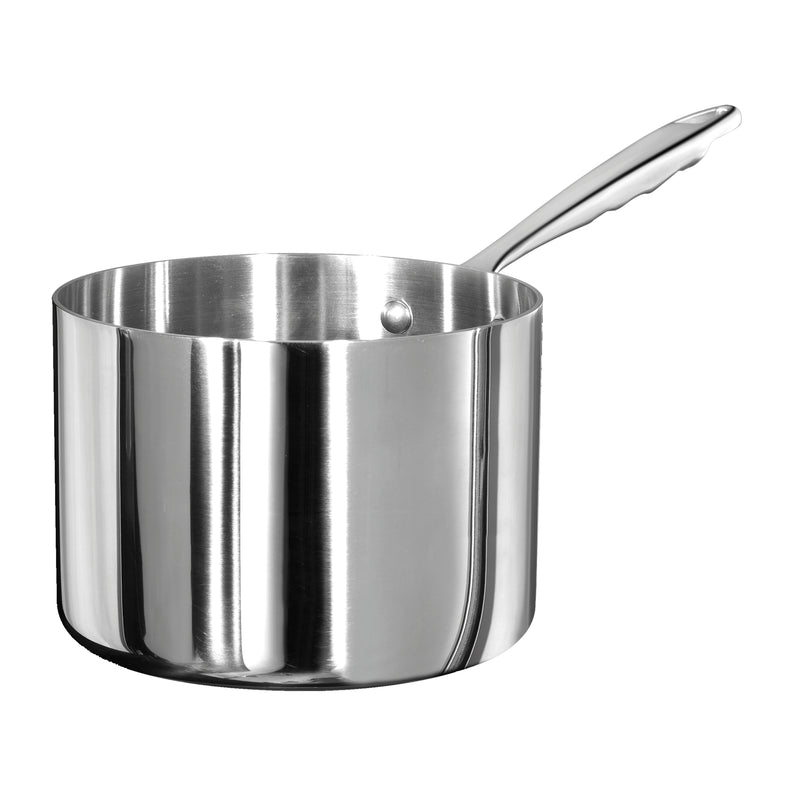 Agnelli 1907 Series 3-Ply Stainless Steel Saucepan With Stainless Steel Handle, 4.2-Quart