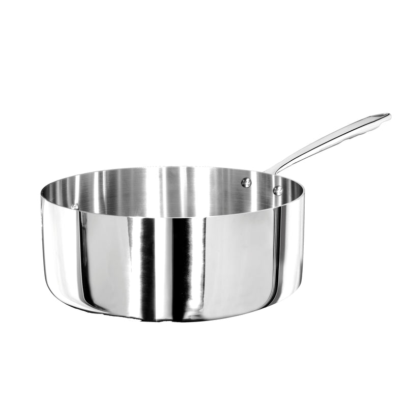 Agnelli 1907 Series 3-Ply Stainless Steel Saute Pan With Stainless Steel Handle, 7.7-Quart