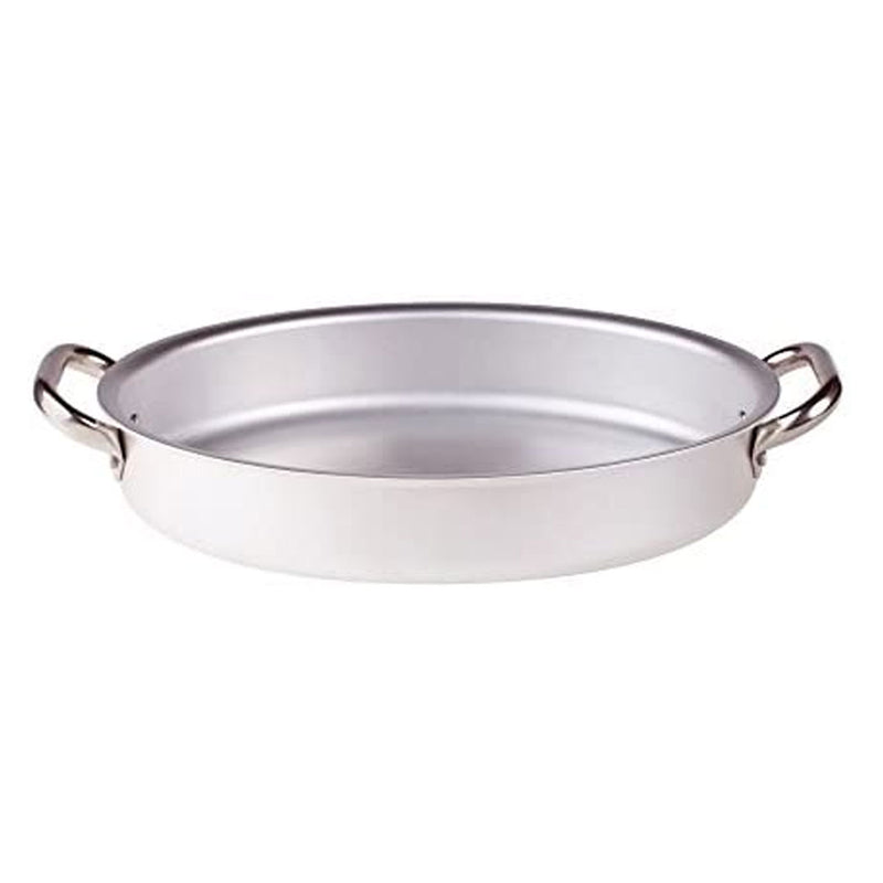 Agnelli Aluminum 3mm Oval Fish Pan With Two Stainless Steel Handles, 11.8 x 7.5-Inches