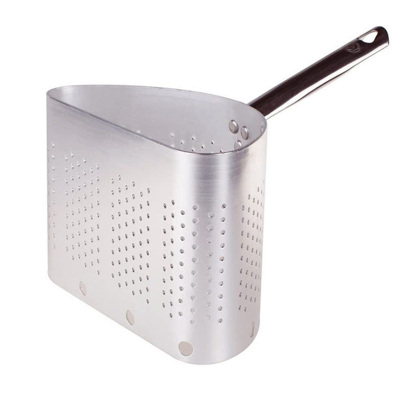 Agnelli Aluminum 3mm Single Segment Colander with Stainless Steel Handle, 8.4-Inches