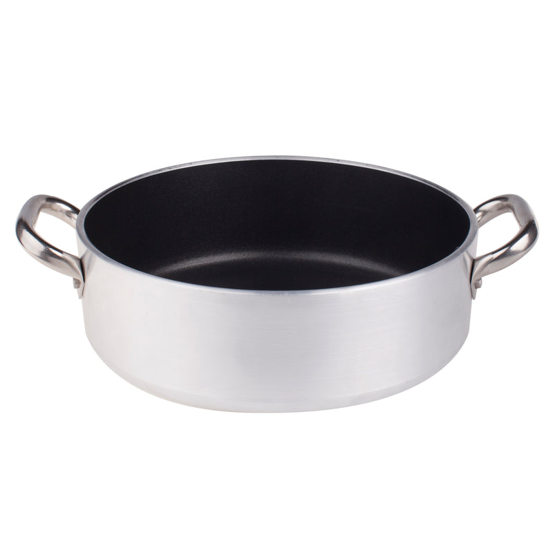 Agnelli Aluminum 5mm Nonstick Casserole With Two Stainless Steel Handles, 24.3-Quart