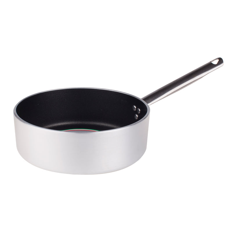 Agnelli Aluminum 5mm Nonstick High Saute Pan With Stainless Steel Handle, 2.6-Quart
