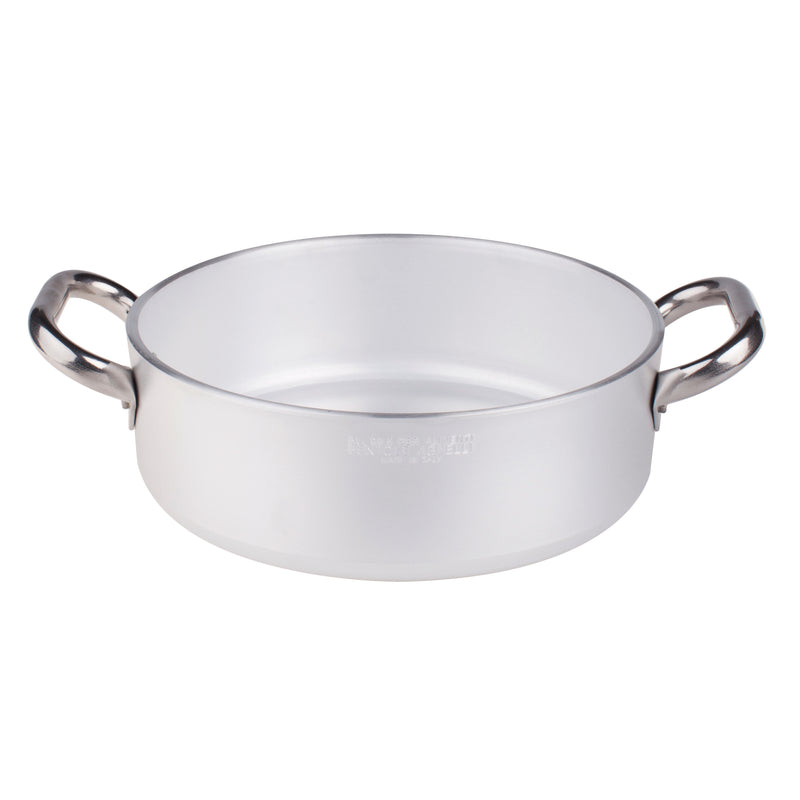 Agnelli Aluminum 5mm Casserole With Two Stainless Steel Handles, 12.6-Quart