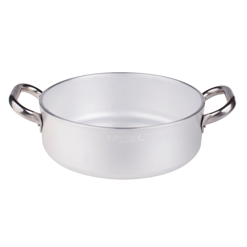 Agnelli Aluminum 5mm Casserole With Two Stainless Steel Handles, 5.9-Quart