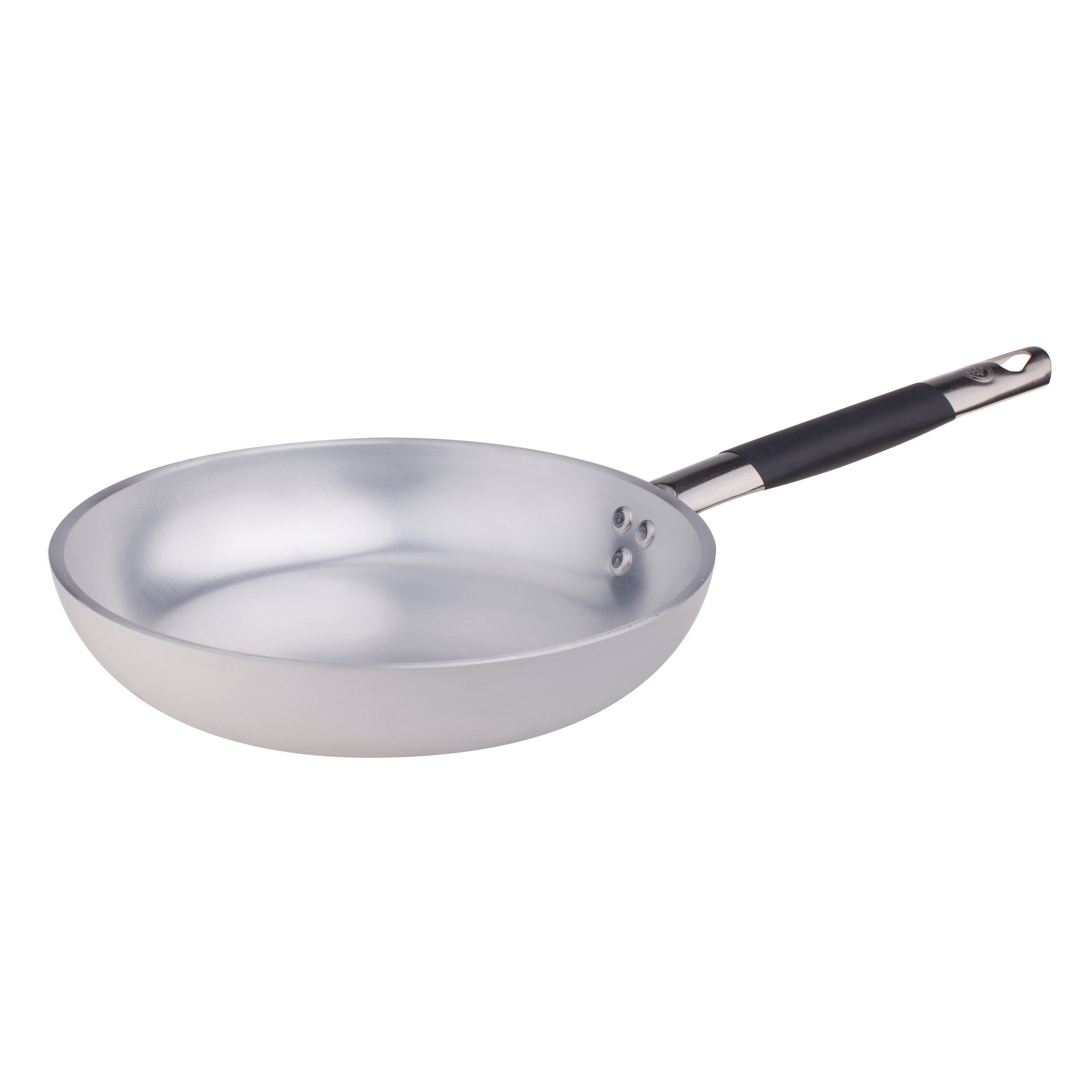Agnelli Aluminum 5mm Deep Straight Fry Pan With Stainless Steel