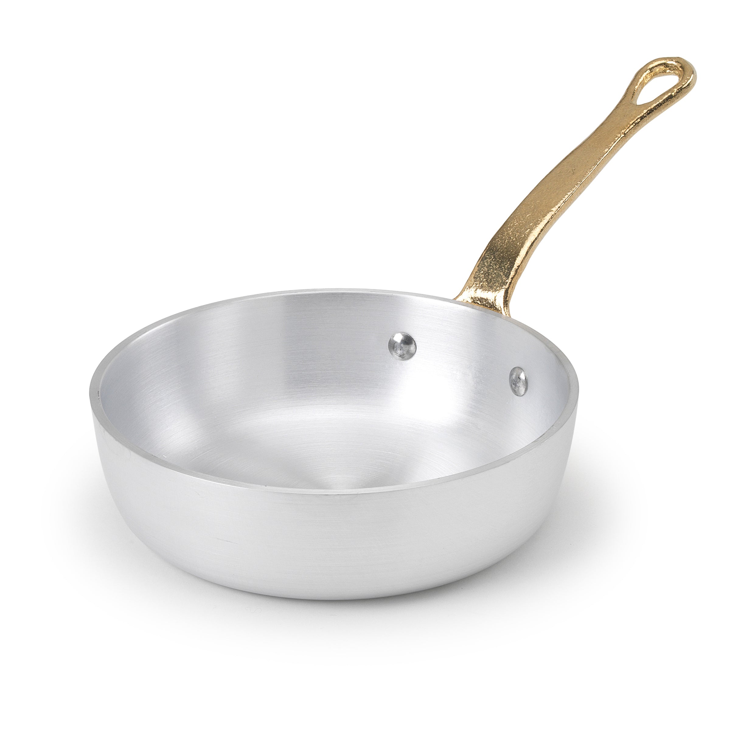 Agnelli 1932 Series Aluminum Mini Fry Pan With Brass Handle, 11.3