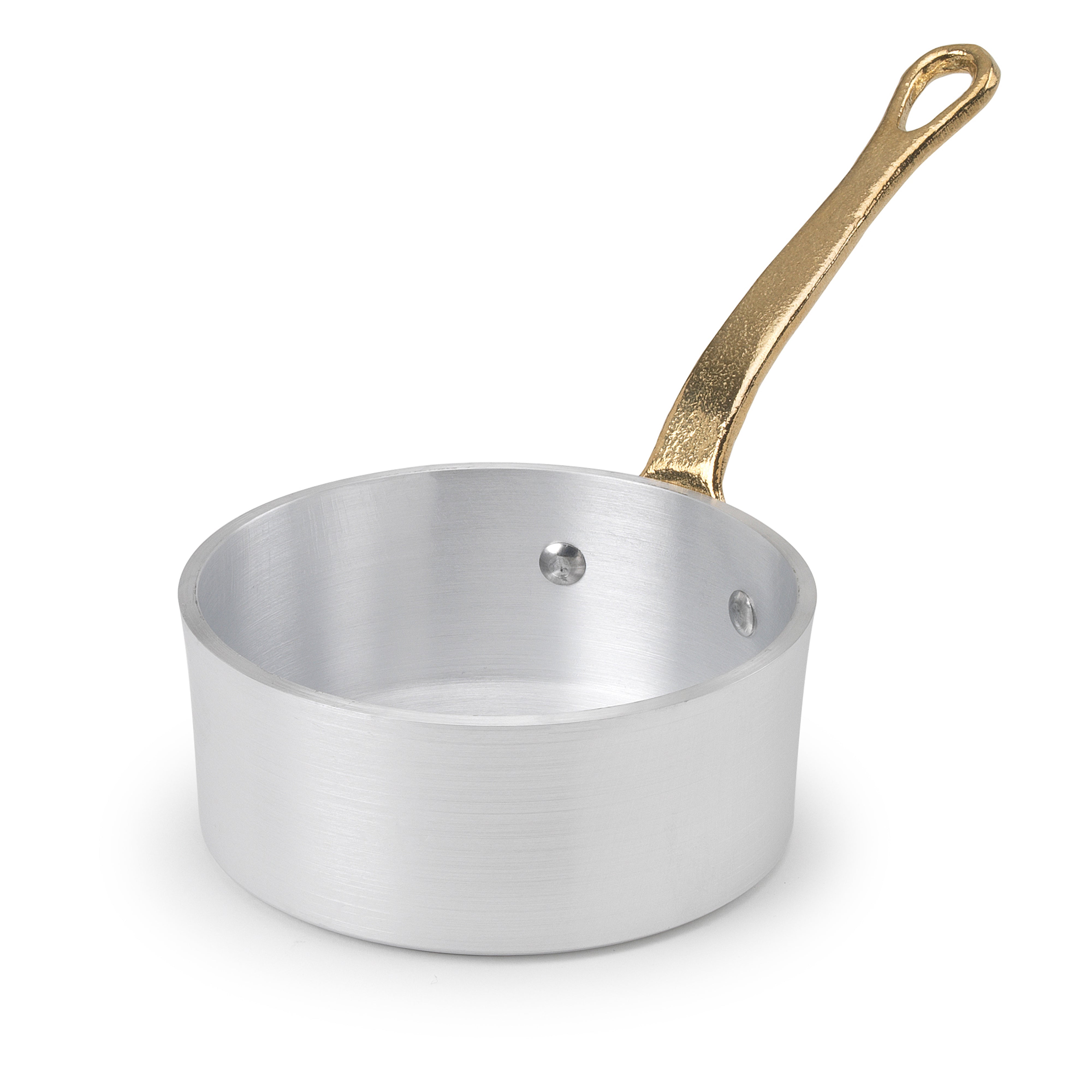 Agnelli 1932 Series Aluminum Mini Saute Pan With Brass Handle, 9.4