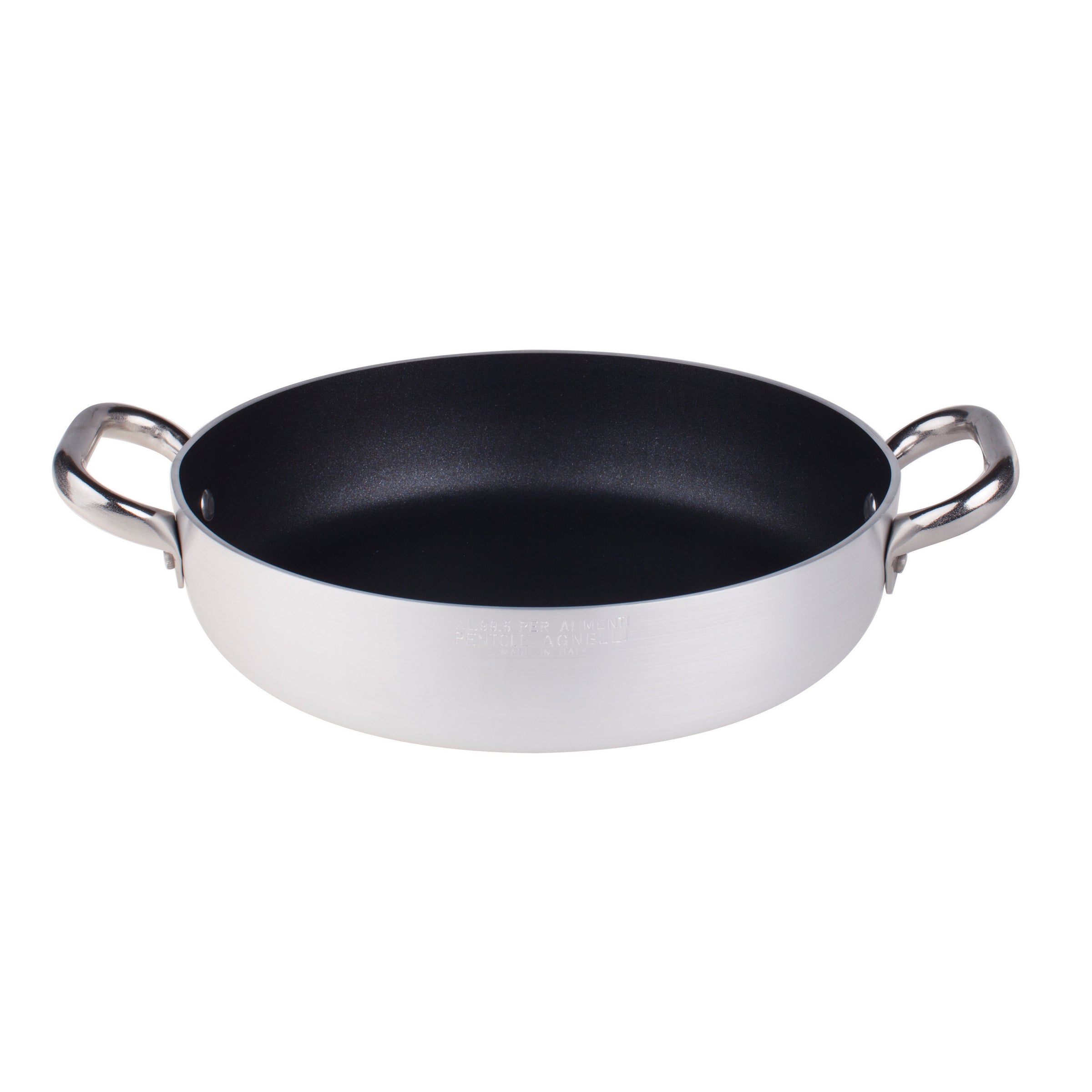 Agnelli Aluminum 3mm Nonstick Omelette Pan With Two Stainless Steel Ha –  AgnelliUSAShop