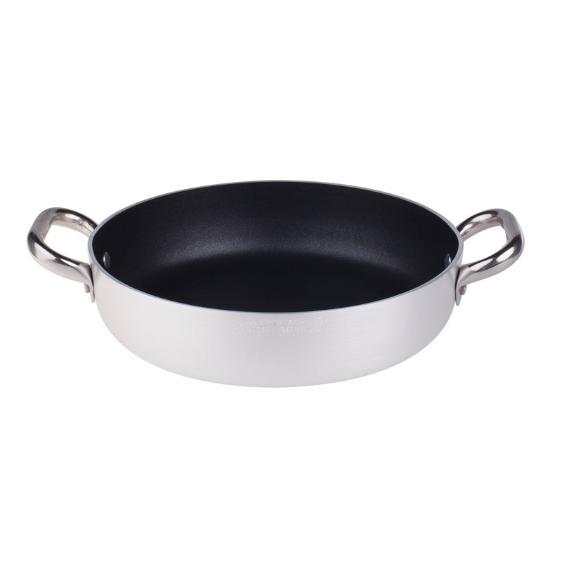 Agnelli Aluminum 3mm Nonstick Omelette Pan With Two Stainless Steel Handles, 14.1-Inches