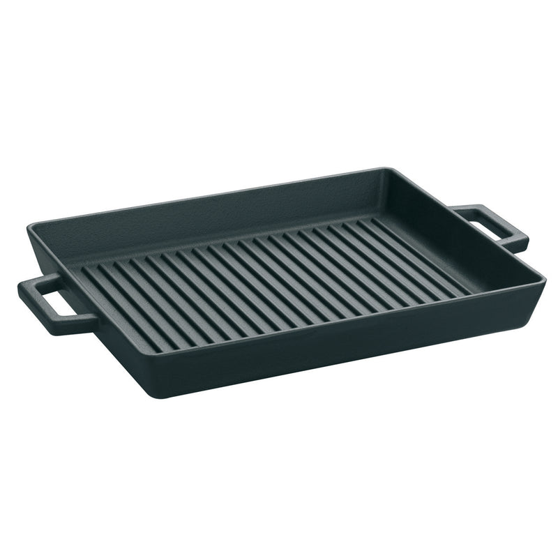 Agnelli Cast Iron Grill Tray With Short Handle, 10.25 x 12.6-Inches