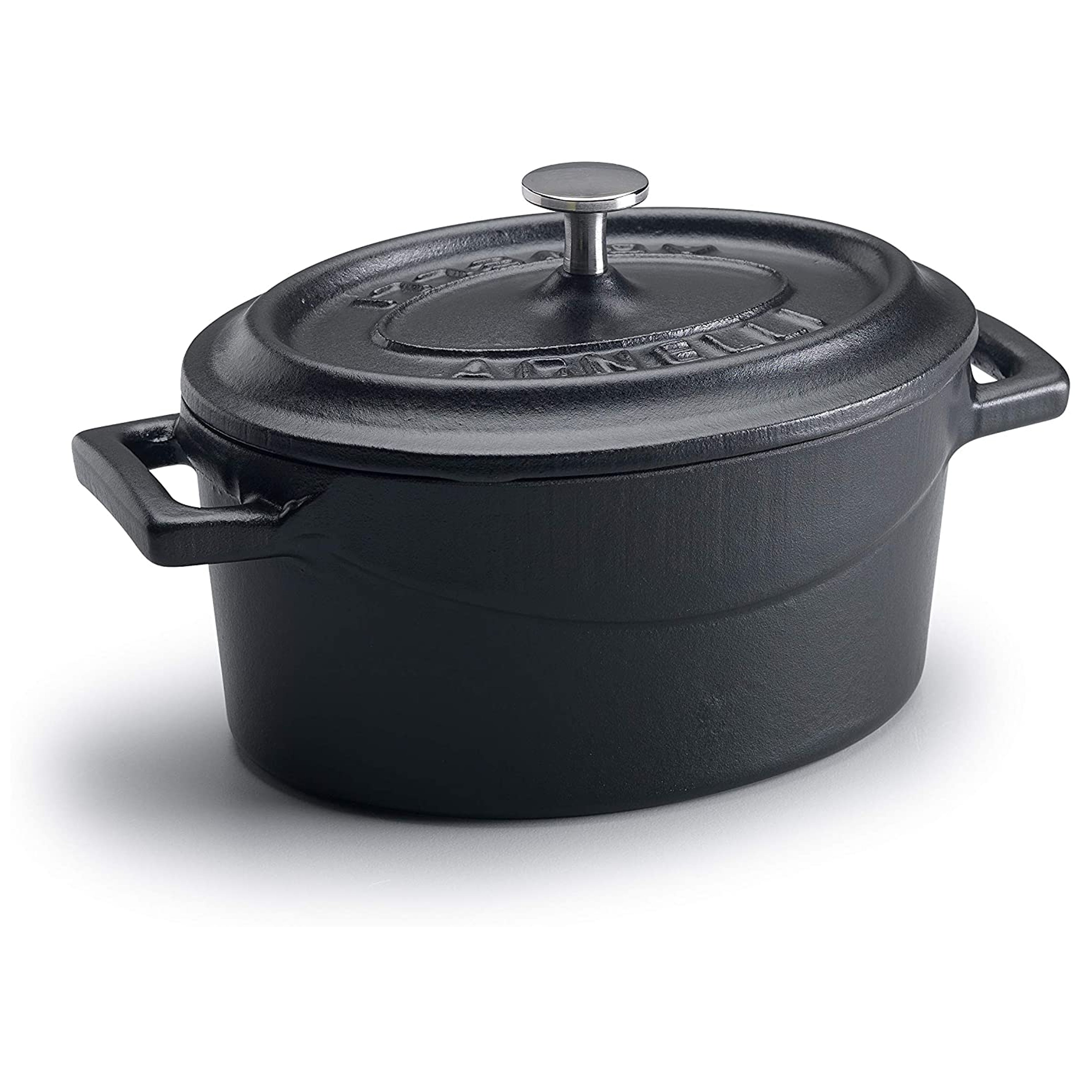 Agnelli Mini Cocottes Avec Grille Noir Manche Fonte D'Aluminium