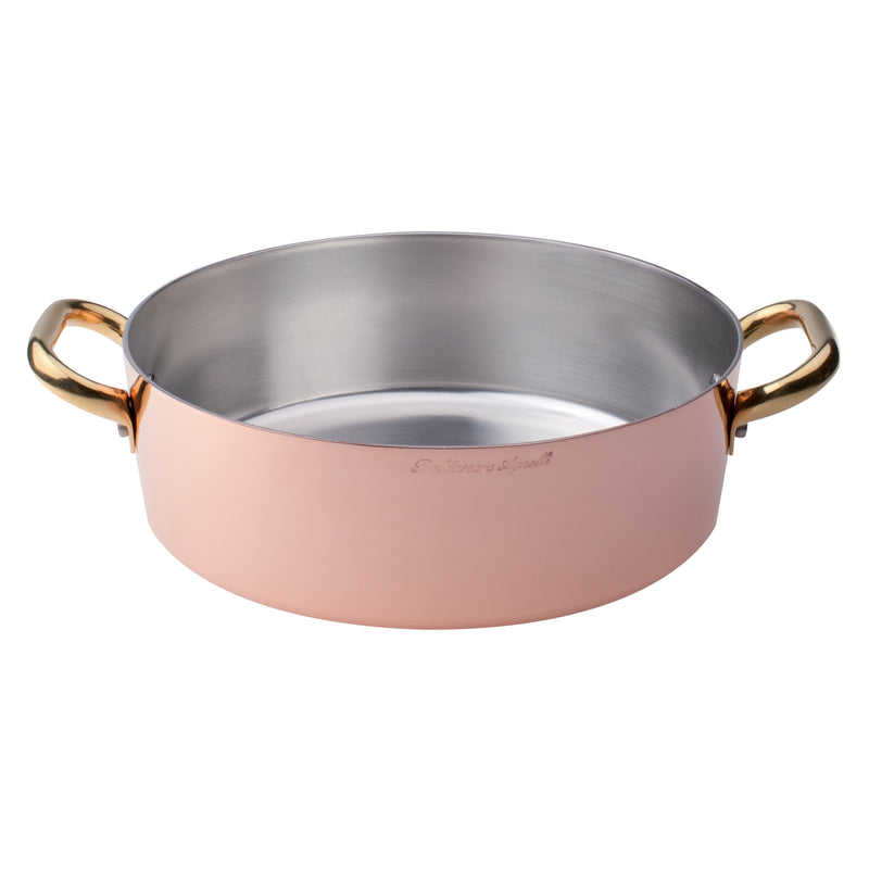 Agnelli Tinned Copper Casserole With Two Brass Handles, 8.4-Quart