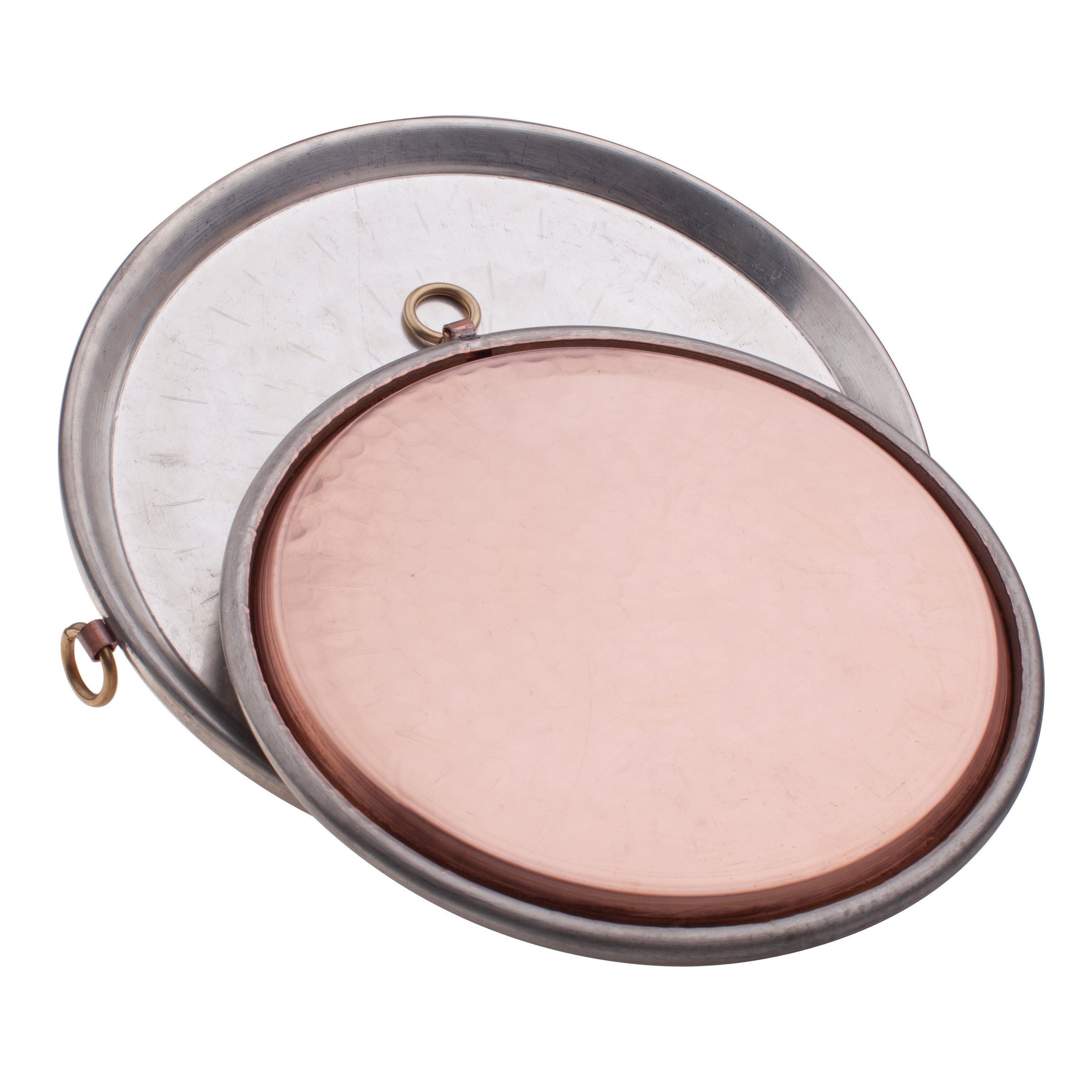 Agnelli Copper Mini Fry Pan With Brass Handle, 17.7-Oz