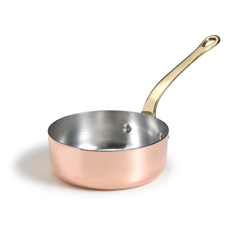 Agnelli Copper Mini Saute Pan With Brass Handle, 0.9-Oz