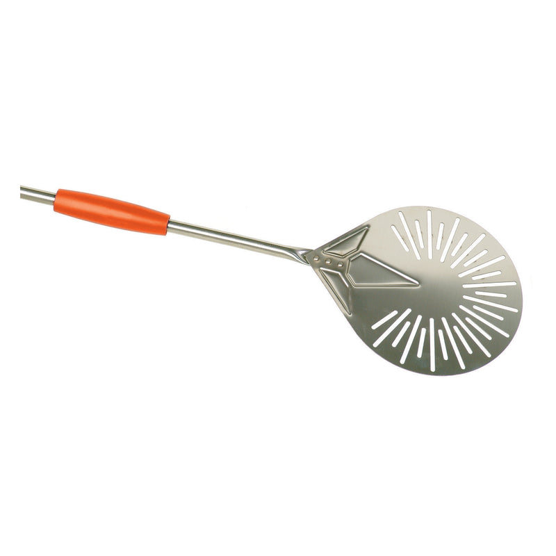 Agnelli Stainless Steel Small Round Perforated Pizza Peel, 7.8-Inches