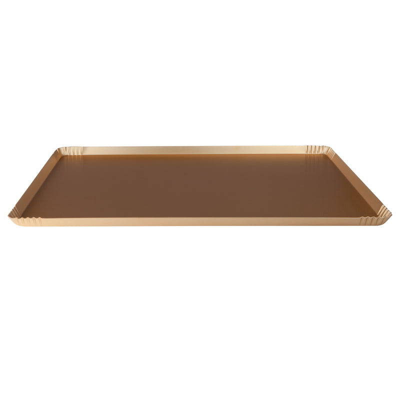 Agnelli Gold Rectangular Serving Tray, 23.6 x 15.7-Inches
