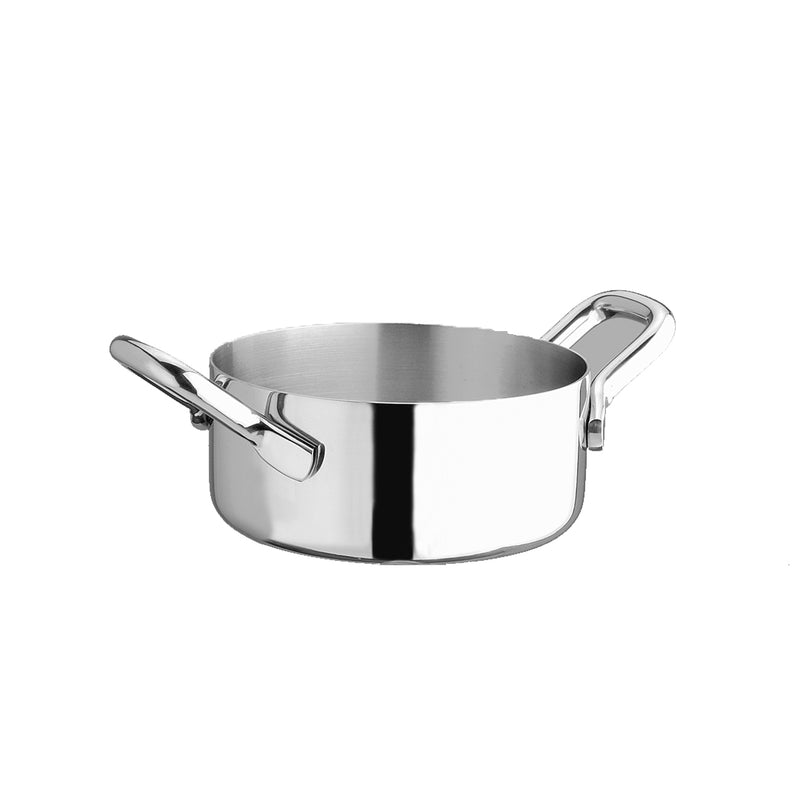 Agnelli 1932 Series 3-Ply Stainless Steel Mini Casserole With Two Stainless Steel Handles, 9.4-Oz