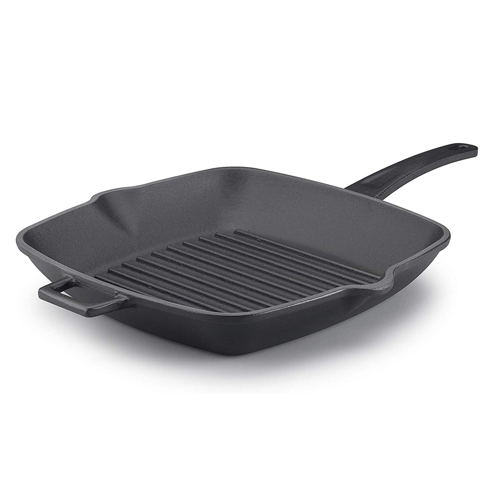 Agnelli Cast Iron Grill Pan, 10.25 x 10.25-Inches
